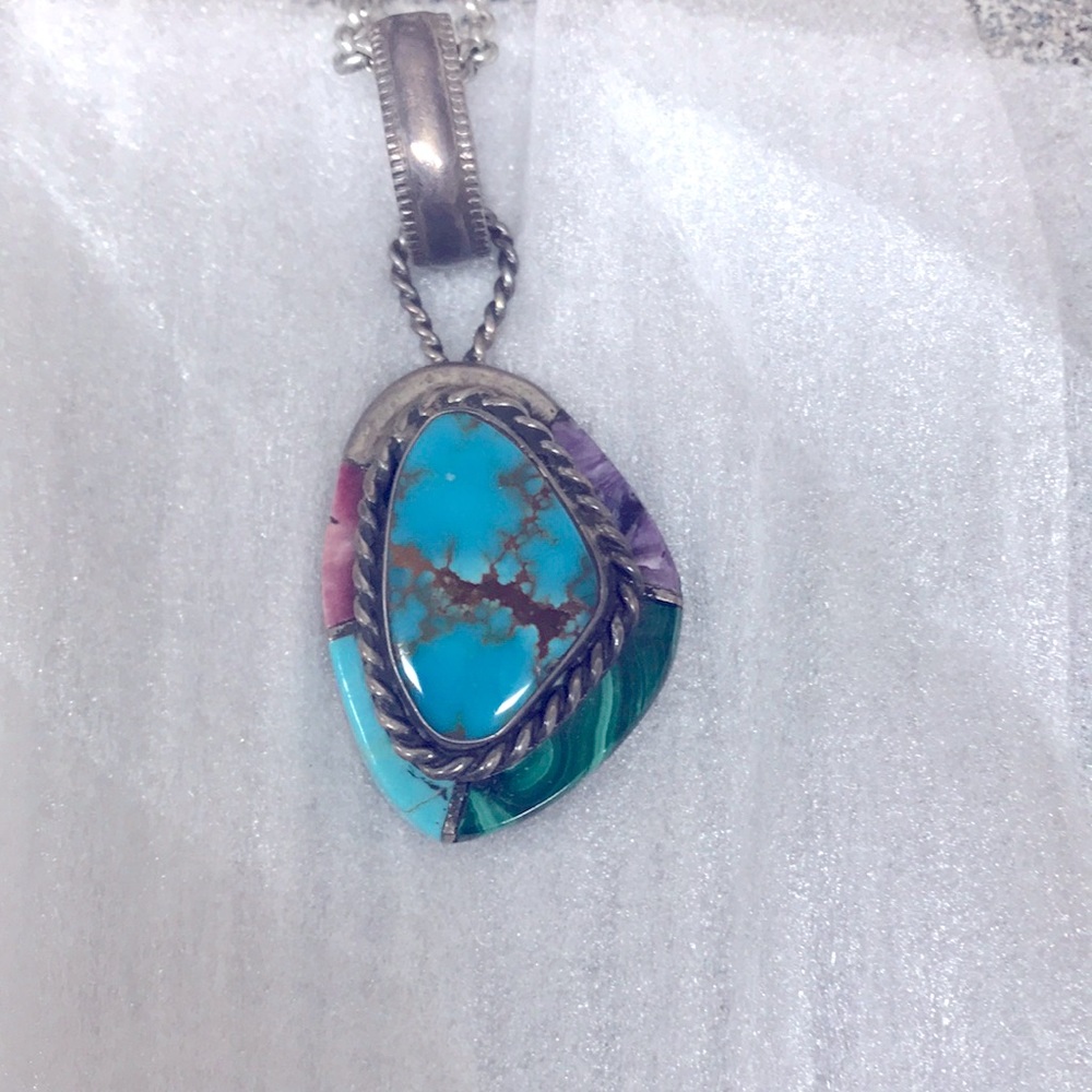 Native American inlay pendant
